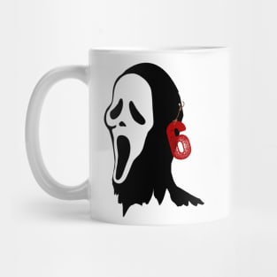 scream VI  (Scream 6)  scary horror movie graphic design by ironpalette Mug